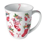 Mug en porcelaine Chaussettes de Nol  0,4 litre