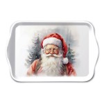 Mini plateau rectangulaire P�re No�l � 20,5 x 13,5 cm