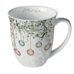 Mug en porcelaine Nol Boules de Nol  Gris