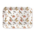 Plateau rectangulaire Oiseaux et Baies dHiver  46,5 x 32,5 cm