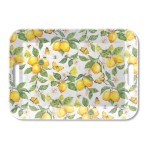 Plateau rectangulaire Citrons et Papillons