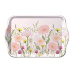 Mini plateau rectangulaire fleurs des prs roses