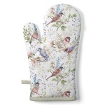 Gant de cuisine oiseaux printaniers 18 x 30 cm