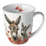 Mug nes et coquelicots en porcelaine fine 400 ml