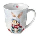 Mug en porcelaine fine Lapin d'hiver