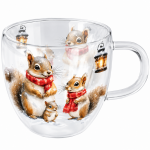 Tasse � th� double paroi �cureuils hiver 200 ml