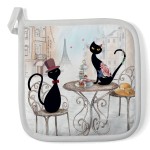Manique de cuisine chats � Paris 20 x 20 cm