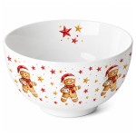 Bol en porcelaine fine d�cor Bonshommes Pain d'�pices
