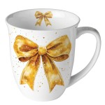 Mug en porcelaine fine n�ud dor� 40 cl