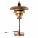 Lampe r�tro industriel en m�tal Or patin� 68 cm