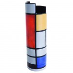 Vase Silhouette d'Art - Composition par Mondrian 25 cm
