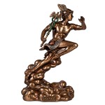 Statue Herm�s en r�sine aspect bronze 20,5 cm