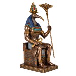 Statue Thot dieu �gyptien aspect bronze 23 cm