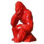Figurine Orlinski  Kong Penseur Rouge