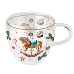 Tasse  Th Double Paroi Cheval  Bascule de Nol