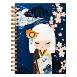 Carnet � spirales A5 Kimmidoll Minami 152 pages fleurs japonaise
