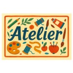 Plaque de Porte en Mtal  Atelier