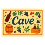 Plaque de Porte en Mtal  Cave