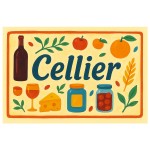 Plaque de Porte en Mtal  Cellier