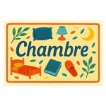 Plaque de Porte en Mtal  Chambre