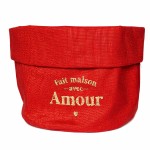 Petite corbeille � pain paillet�e brod�e Fait maison avec amour