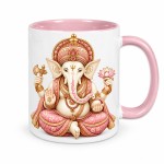 Mug Ganesh int�rieur rose en c�ramique 350 ml